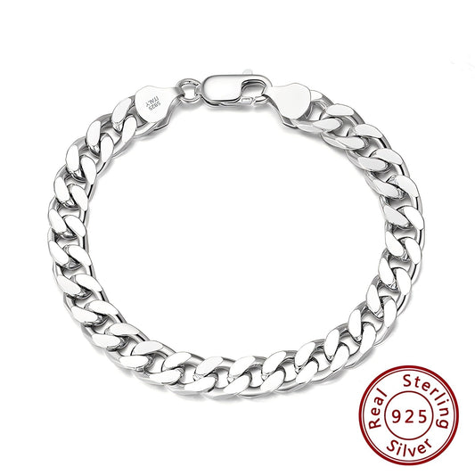 Diamond-Cut Cuban Link Chain Bracelet