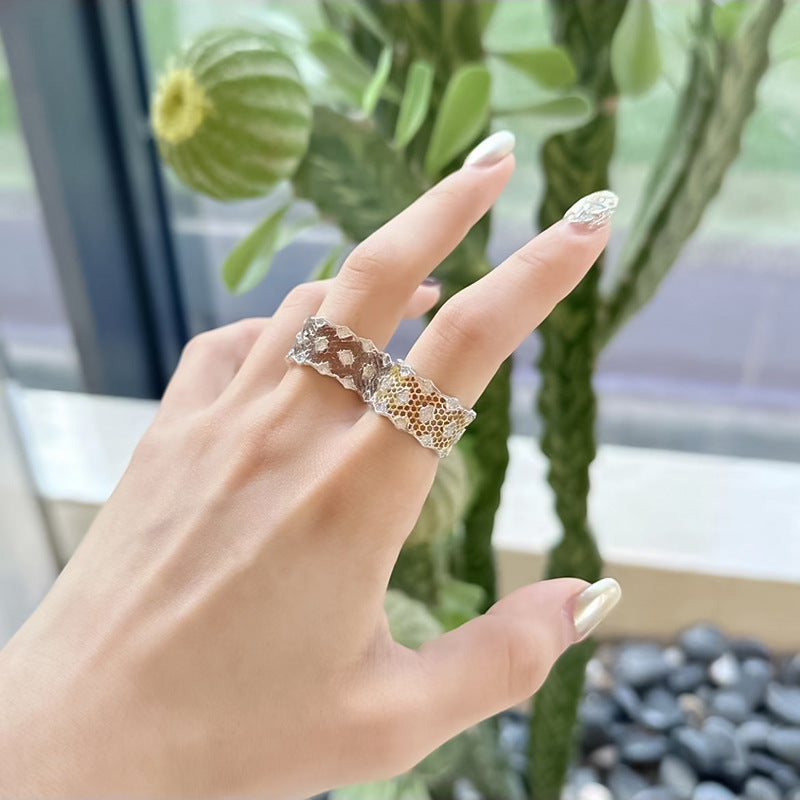 Lace Hollow Mesh Ring