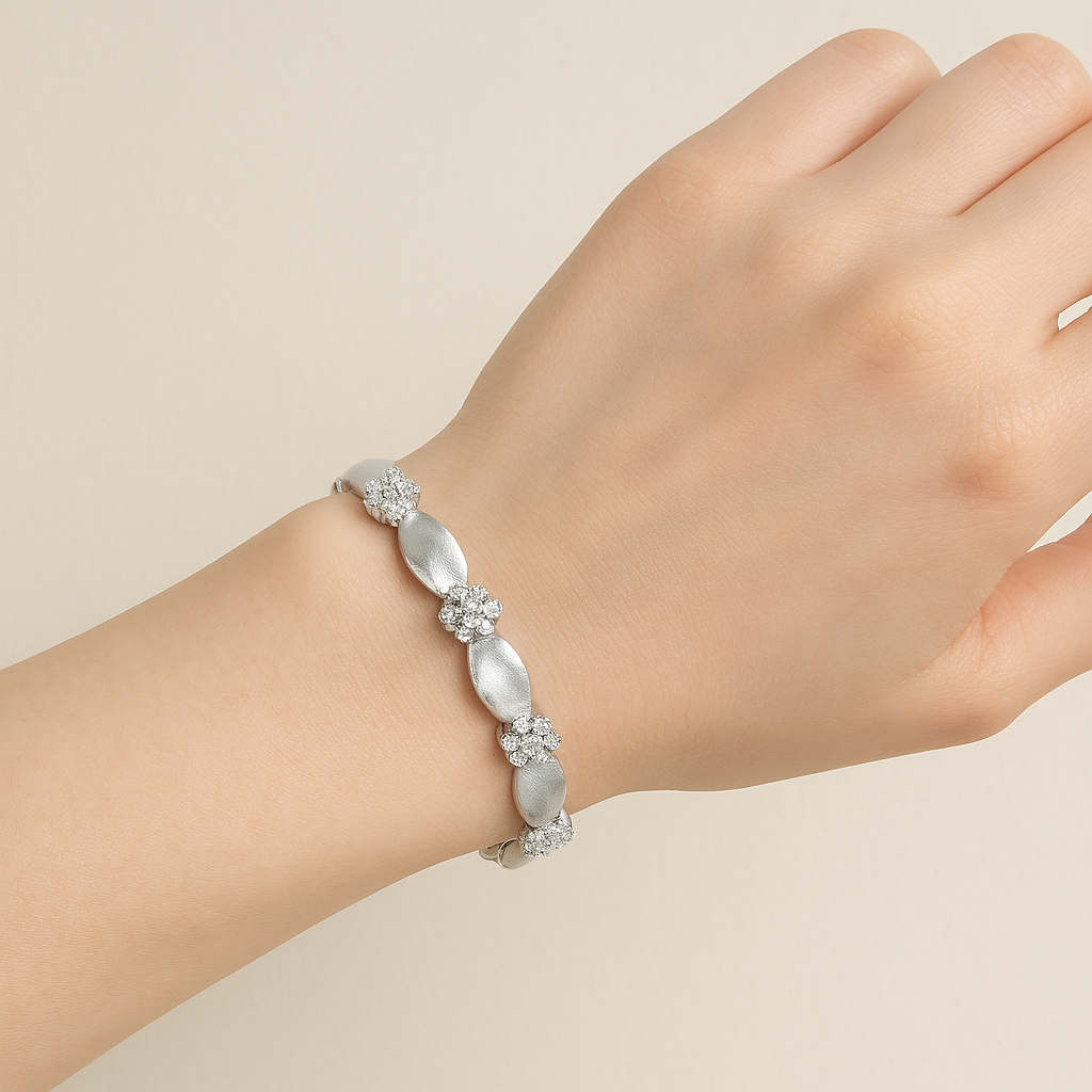 Satin Petal Diamond Bracelet