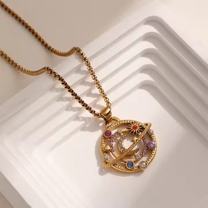 Stellar Moon & Stars Pendant