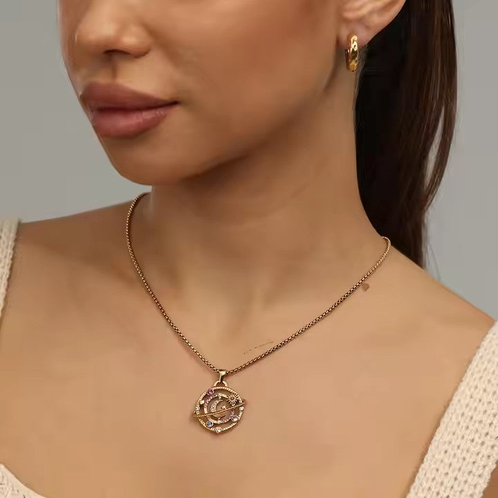 Stellar Moon & Stars Pendant