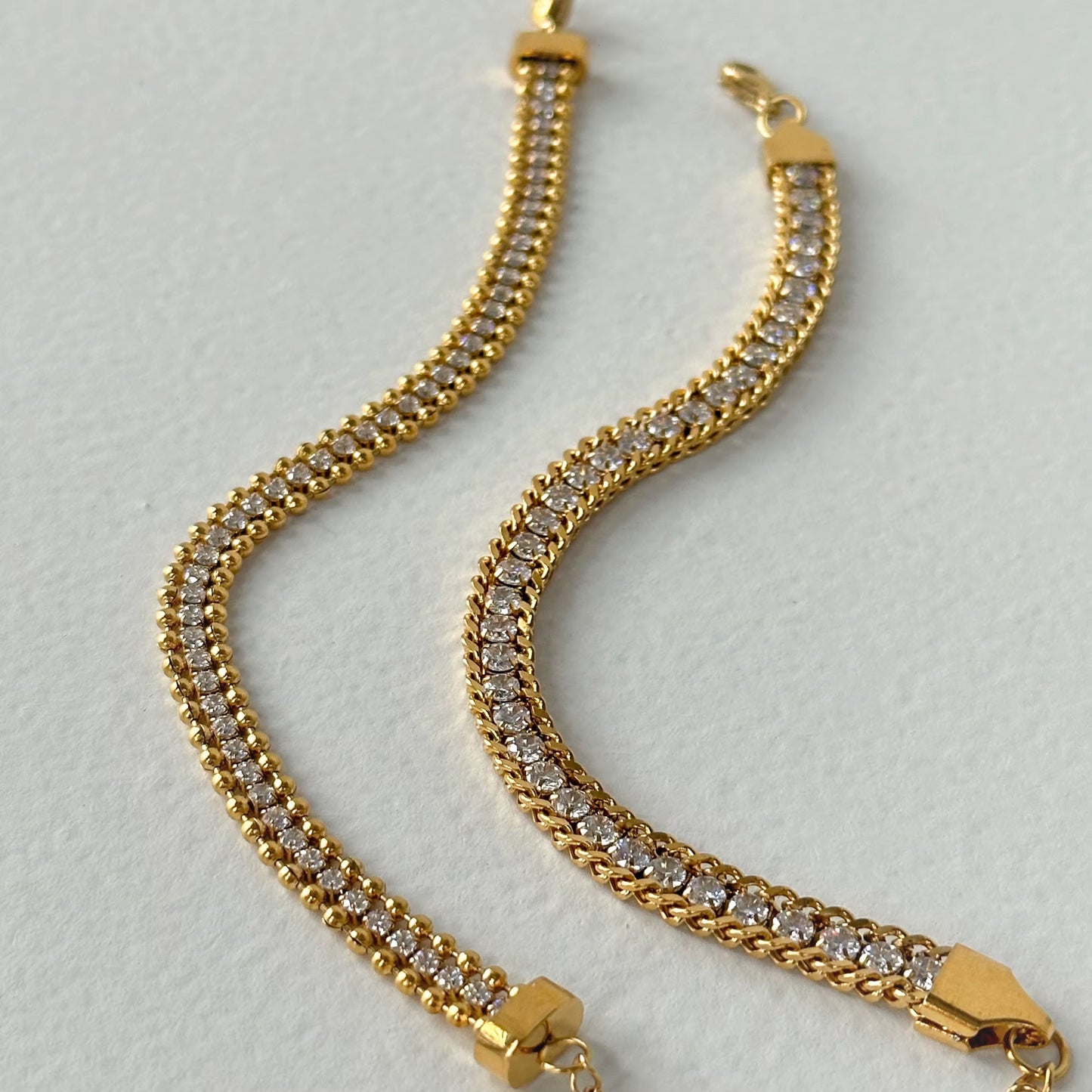 Cubic Zirconia Tennis Bracelet – Gold Plated