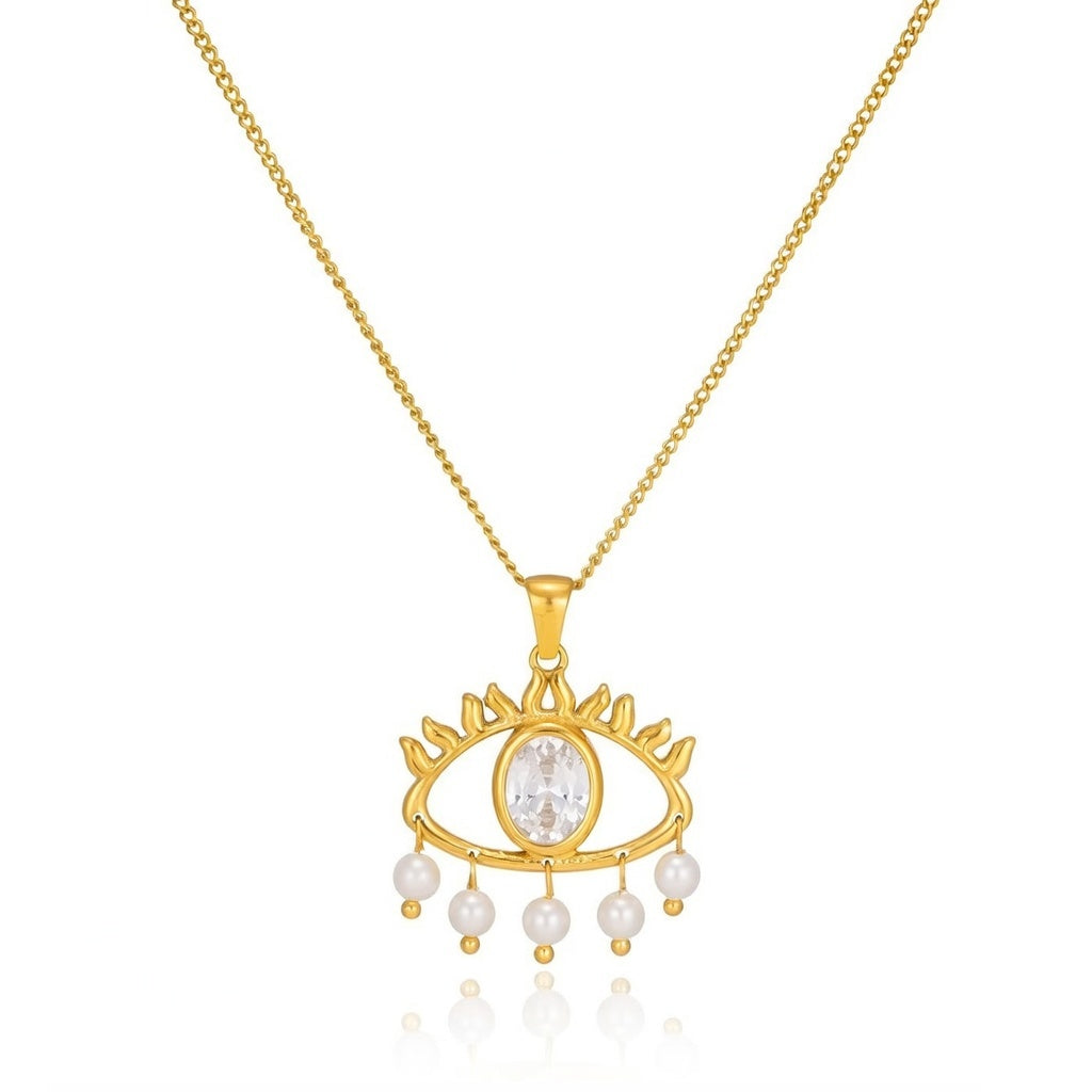 Evil Eye Zircon Protection Necklace